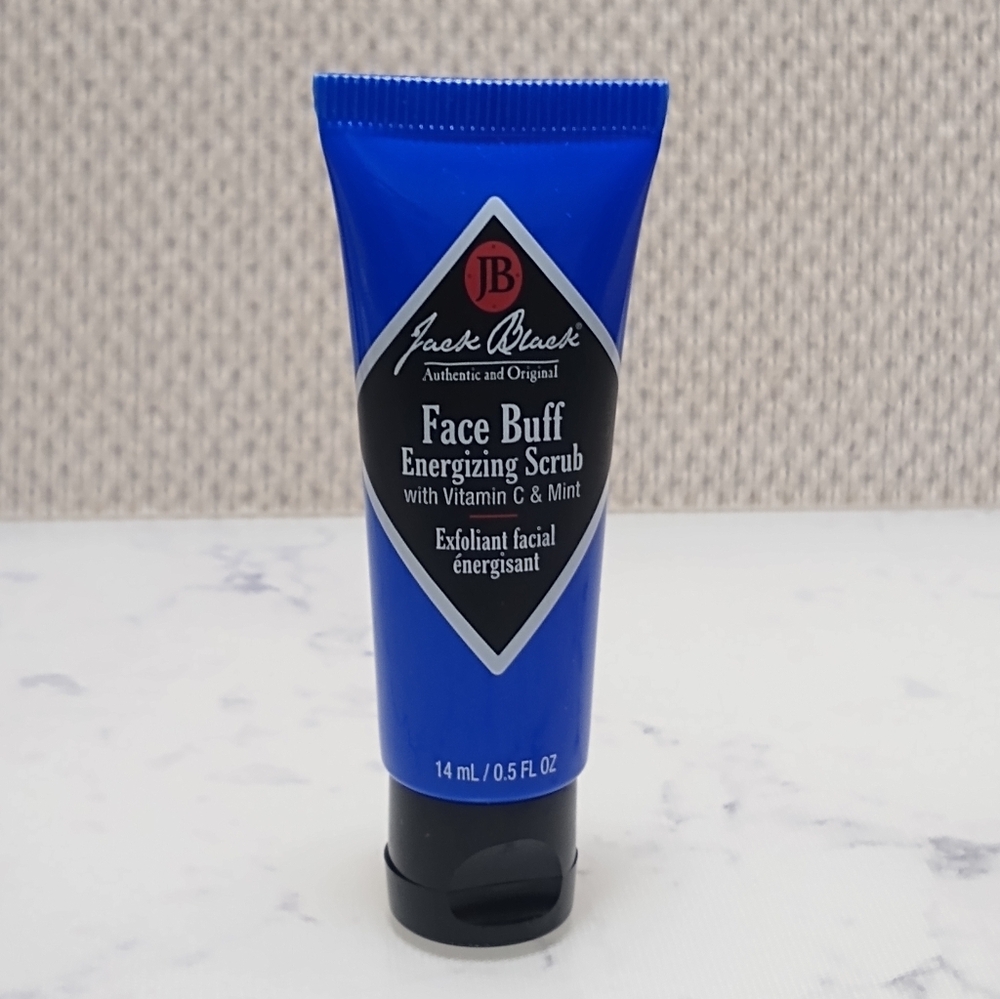 Jack Black Face Buff Energizing Scrub Exfoliant Vitamin C & Mint Travel 0.5oz